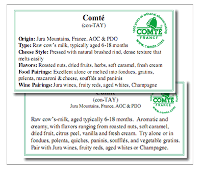 Comté Shelf Talkers